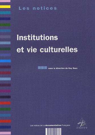 institutions et vie culturelle (Paperback)