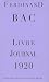 Livre-Journal 1920 by Ferdinand Bac