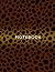Notebook: Composition Book, Journal - Leopard Print Orange Gold Design - College Ruled 110 Pages 8.5 x 11 inches