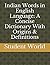 Indian Words in English Language: A Concise Dictionary With Origins & Definitions