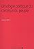 L’Écologie Politique du Commun du Peuple by Jacques Bidet