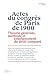 Actes du congrès de Paris d...