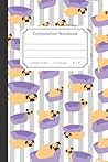 Composition Notebook: Pug Dogs Cover, College Ruled Notebook, 120 Pages, 6" x 9", Perfect for Office Home School Business Writing & Note Taking