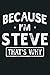 Because I M Steve Funny Nov...