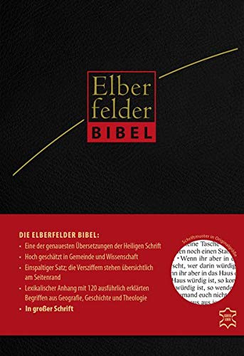 Elberfelder Bibel in großer Schrift, Leder (Leather Bound)
