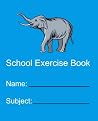 School Exercise Book: baby blue with an elephant exercise book, half ruled line paper notebook, children's cheap exercise books, 40 pages notebook, 7.5"x9.25" School Exercise Book: baby blue with an elephant exercise book, half ruled line paper notebook, children's cheap exercise books, 40 pages notebook, 7.5"x9.25"