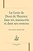 La geste de "Doon de Mayence" dans ses manuscrits et dans ses versions