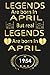 Legend are born in April but real legends are in April 1954 by Morgan Holmes