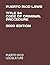 PUERTO RICO LAWS TITLE 34 CODE OF CRIMINAL PROCEDURE 2020 EDITION