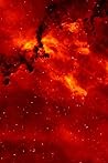 Star And Sky - RED: Beautifull, Glossy, Ruled (6"x9") (Simple Motivational)