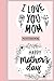NOTEBOOK: Love You Mom! Black Lined Notebook.