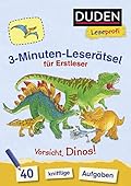 Leseprofi Rätselblock Lesen lernen 1. Klasse: 3-Minuten-Leserätsel für Erstleser - Vorsicht, Dinos!