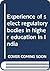 Experience of Select Regulatory Bodies in Higher Education in India