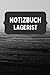 Notizbuch Lagerist: A5 kari...