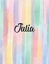 Julia: Personal Name Dot Gird | The Notebook For Writing Journal or Diary Women & Girls Gift for Birthday, For Student | 160 Pages Size 8.5x11inch - V.99