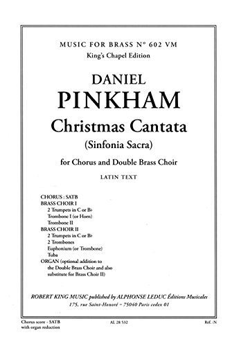 Christmas cantata (sinfonia sacra) : for chorus and double brass choir - piano reduction