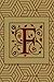 F: Monogram Notebook, Initial Letter F, Gold and Red Colour Scheme: Personalized Ruled Journal, Gift Idea, Monogrammed F, Geometric Design
