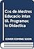 Cos de Mestres Educació Infantil. Programació Didàctica