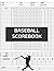 BASEBALL SCOREBOOK: baseball scorekeeping book, baseball card books, blank baseball cards, 120 scorecards sheets, for Coaches and Fans