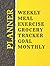 Weekly meal planner - All tracker and plan for a effective food tracker journal for weight loss or a grocery list notepad - 8.5 x 11 inches - 130 ... functions - Hardcover: Full focus planner