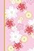 Lined Journal Notebook Japanese Kimono Pattern Sakura Flower | Pink: 6"×9" 100 pages line height 8mm