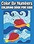 Color By Numbers Coloring Book For Kids: Large Print Birds, Flowers, Animals and Pretty Patterns Color by Number Books (Black Background)