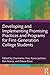 Developing and Implementing Promising Practices and Programs for First-Generation College Students