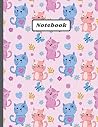 Notebook: Cute Colorful Cats College Ruled Lined Pages (Composition Book, Journal) (8.5 x 11 Large)