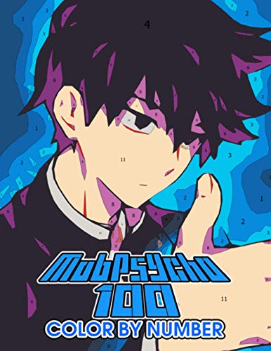 Mob psycho 100 Color by Number: Mob psycho 100 Color Book An Adult Coloring Book For Stress-Relief (Paperback)