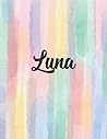 Luna: Personal Name Dot Gird | The Notebook For Writing Journal or Diary Women & Girls Gift for Birthday, For Student | 160 Pages Size 8.5x11inch - V.16