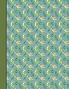 Notebook: Cute Green and Pink Dinosaurs on Blue Background