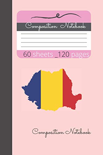 Romania Composition Notebook: Country Flag Notebook With Pink Cover Gift For Girls Women Kids And Friends On Anniversary, Christmas, National day ... With White Paper Notebook / Planner Lined (Paperback)
