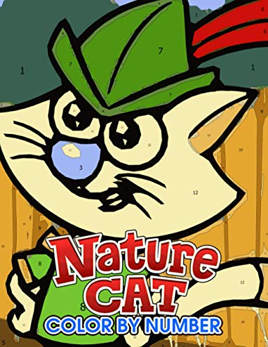Nature cat Color by Number: Nature cat Color Book An Adult Coloring Book For Stress-Relief (Paperback)