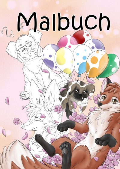Malbuch: Niedliche Tiere
