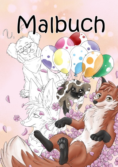 Malbuch: Niedliche Tiere