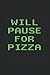 Will Pause For Pizza: Weekl...