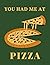 YOU HAD ME AT PIZZA: Hotel Pizza Order Book Tracking record for consumer requests / Name / Time / quantity / Description "8.5x11" Inch 101 pages.