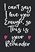 I Can't Say I Love You Enou...
