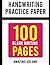 Handwriting Practice Paper: 100 Blank Writing Pages (Workbook Dotted Lined / Handwriting Practice Paper Notebook / Blank Pages Practice Books For Kids)
