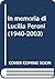 In memoria di Lucilla Peroni by Marco Bergamaschi