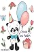 panda and flowers: Composit...