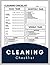 Cleaning Checklist: Checklist Planner for Daily, Weekly, and Monthly Cleaning Schedules - Household Chores with Check Lists - House Cleaning Planner and Organizer
