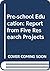 Pre-school education: Repor...