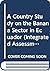 A Country Study on the Bana...