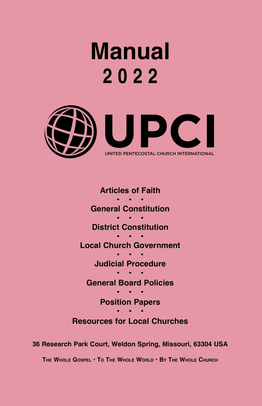UPCI Manual 2022