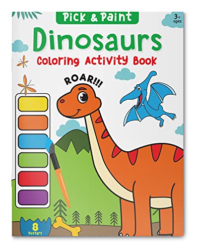 Dinosaurs: Pick and Paint Coloring Activity Book (Paperback)