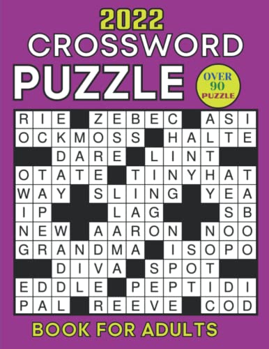 2022 Crossword Puzzle Book For Adults: Medium level Puzzles | Awesome Crossword Puzzle Book For Puzzle Lovers | Adults, Seniors, With Solutions. (Paperback)