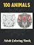 100 animal adult coloring b...
