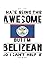 Belize Flag Lined Notebook: Born Belizean Journal 120 Pages for People with Belizean Roots