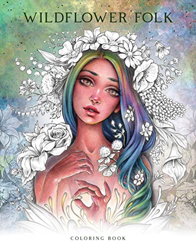 Wildflower Folk Coloring Book (Paperback)